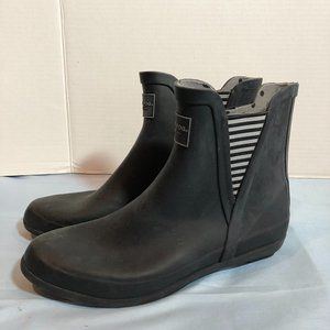 London Fog Piccadilly 8M Black Rain Boots